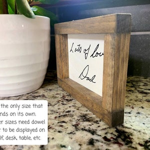 Custom Handwriting Canvas Sign: Personalized Wood Frame Gift (Photo Optional Add-On) **CHRISTMAS ORDERS ACCEPTED** image 4