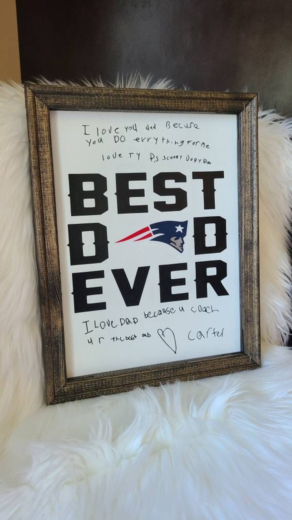 Best Dad Ever Sign Custom Handwriting Sign Christmas Gift Etsy