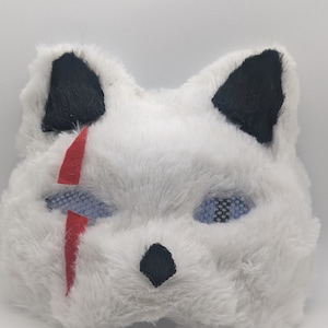 Marble fox 4.0 <3 (4th marble fox mask I have made) #foxmask #catmask # therian in 2023