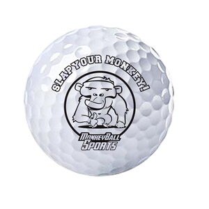 Slap Your Monkey! BLK Primator Golf Balls (3 Ball)| Black Logo Says &quot;Slap Your Monkey!&quot; | Fully Refundable | Conforms USGA | Exploding Power