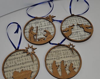 Sacred Christmas Carol Ornaments
