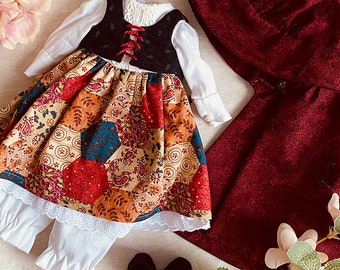 Little red Clothes / 33cm doll dress pattern / PDF download