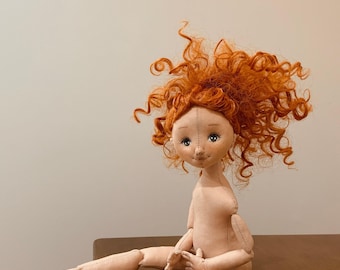 Doll Body Pattern, Cloth Doll Pattern, PDF Pattern, 33cm doll Body, Face center seam