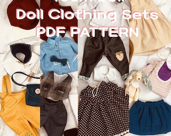 PDF vestiti per bambole Modello di cucito bambola da 40 cm 14