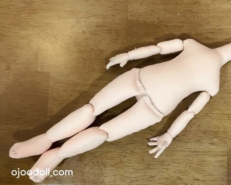 Doll Body Pattern, Cloth Doll Pattern, PDF Pattern, 33cm doll Body, Face center seam image 5