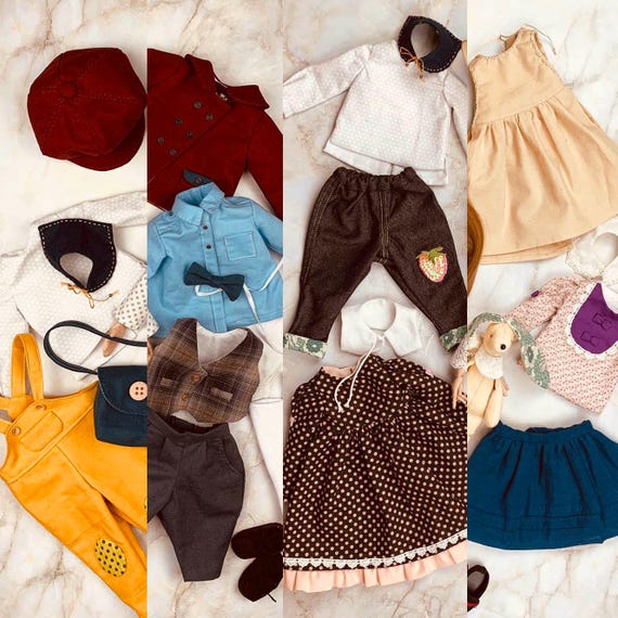ドール用衣服まとめ売り 40cmドール用洋服の縫製パターン - 14着セット（PDFダウンロード
