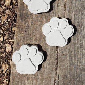 Garden Critters, Paw Prints - Set of 6,- 2&quot;x2&quot;, Cement