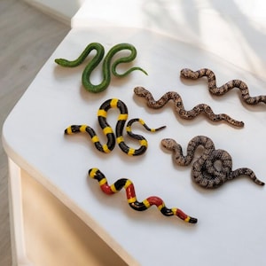 Mini Snakes, Hand painted, Resin