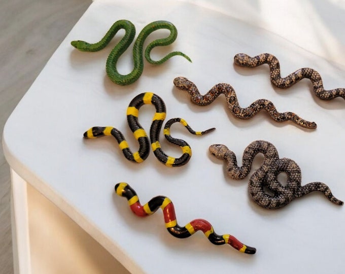 Mini Snakes, Hand painted, Resin