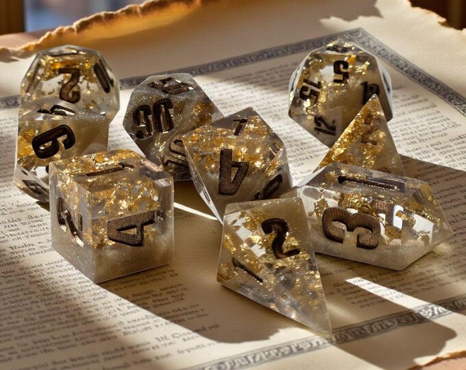 Frost Forged Ingots Dice Set - Sharp Edge RPG Dice with Crystal, Shard, or Triangle D4 Options