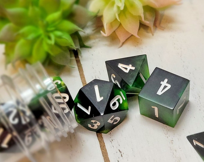 TIC Neon Collection, Dice Set, Sharp Edge Dice set, RPG Dice Set
