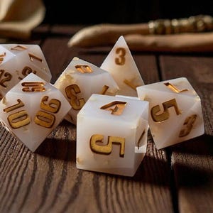 The Soul Maiden, Dice set, Sharp Edge Dice set, RPG Dice Set