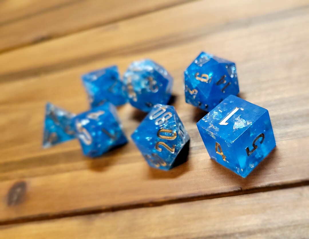 The Ice Maiden Dice Set Sharp Edge Dice Set RPG Dice Set Etsy