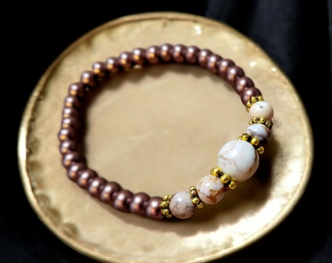Zebra Jasper Gemstone bracelets, Natural gemstones
