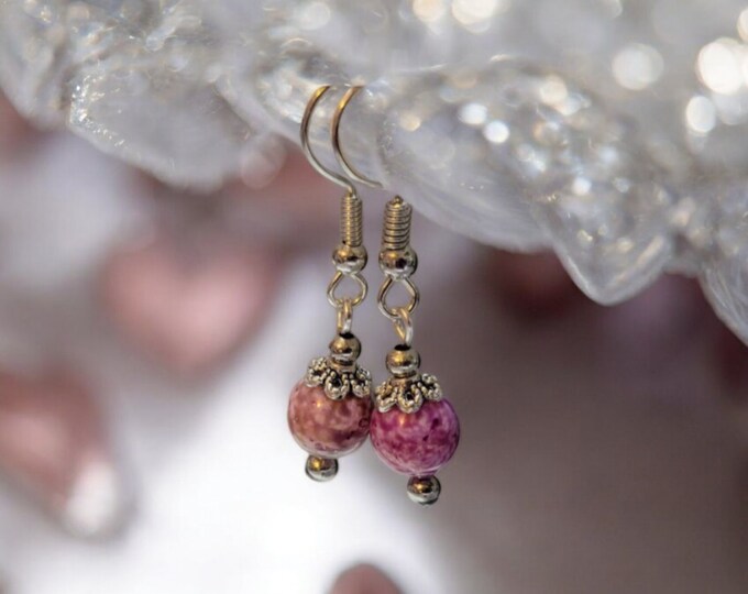 Impression Jasper Earrings, Gemstones, 925