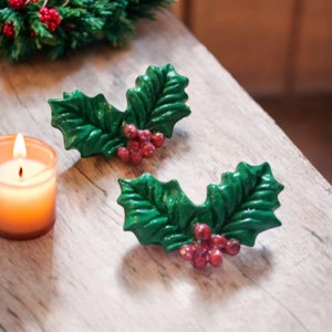 Holly Berries, magnetenset van 6 kerst