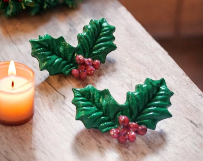 Holly Berries, Magnets Set of 6 Christmas