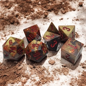 The Tormented Phantom, Dice Set, Sharp Edge Dice set, RPG Dice Set