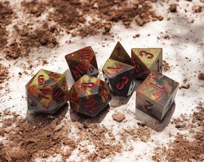The Tormented Phantom, Dice Set, Sharp Edge Dice set, RPG Dice Set