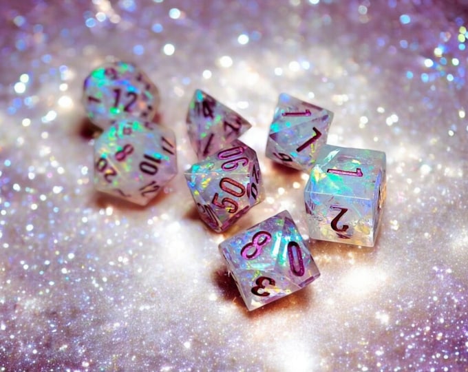 Shards of Starlight,Dice set, Sharp edge dice set, RPG dice set