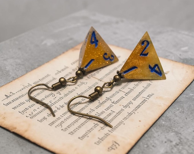 Relics of Casting | Handmade D&D Dice Earrings | Resin Polyhedral Dice Jewelry | RPG Gamer Gift | Fantasy Earrings | Tabletop Gaming