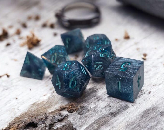 Regal Pixy Spheres, dice set, Sharp Edge Dice set, RPG Dice Set
