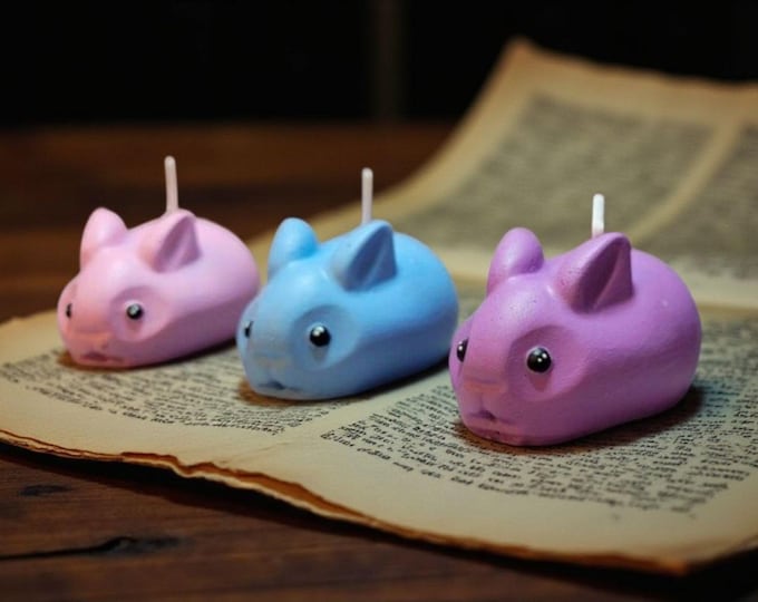 Easter Rabbits, Candles set of 3