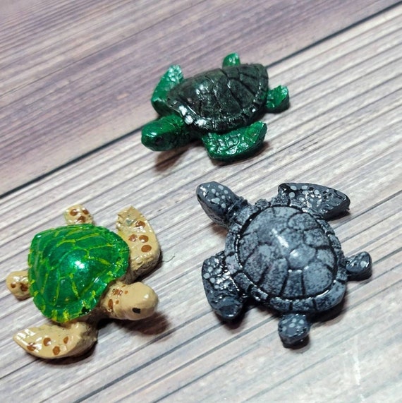 Mini Turtles Resin Set of 3 - Etsy