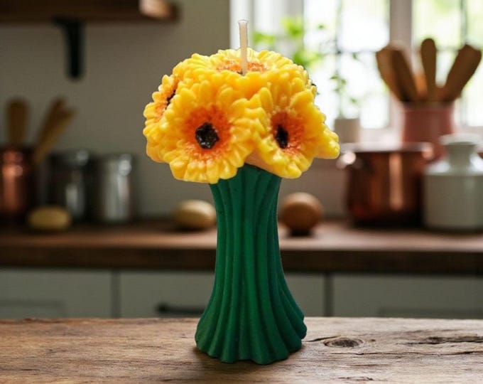 Sunflower Bouquet, Candle 5"x3", Set of 2