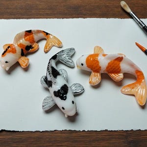 Mini Koi Fish Resin Set - Pond & Zen Garden Decor, Set of 3 Mystical Water Companions