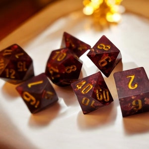 The Crimson, crème de la crème , Dice Set, Sharp Edge Dice set, RPG Dice Set
