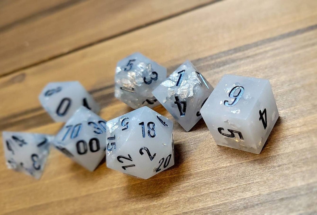 The Storm Maiden, Dice Set, Sharp Edge Dice Set, RPG Dice Set Etsy