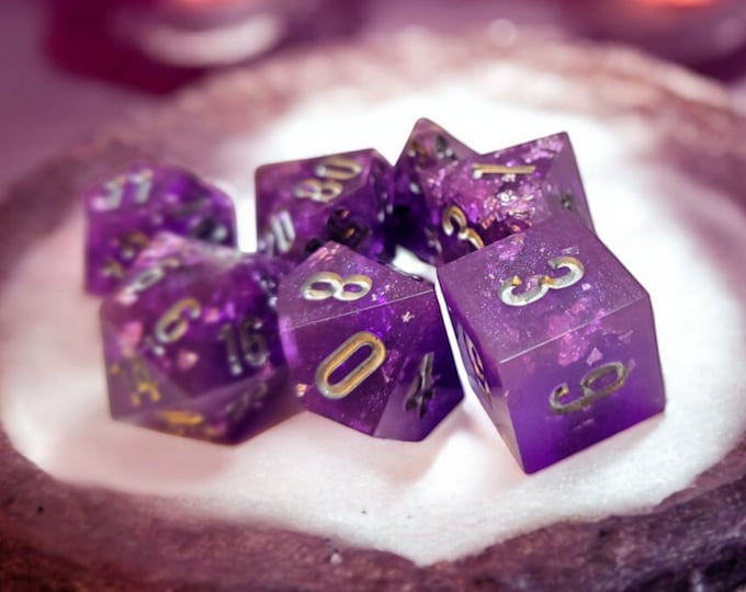 Orbs of the Faith, Dice Set, Sharp Edge Dice set, RPG Dice Set