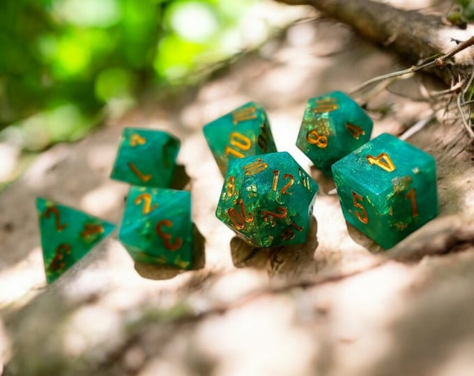 The Forest Maidens, Dice Set, Sharp Edge Dice Set, RPG Dice Set
