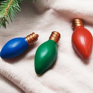 Lampadina, set di 6 magneti /Natale