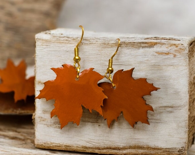 Fall Leaf earrings, 925 earwires