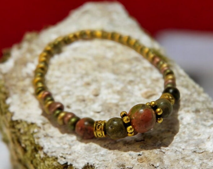 Petite, Unakite bracelet