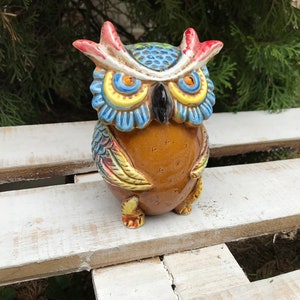 Ceramic Decorative Owl, Ceramic Owl, decorative owl figure, ceramic gift,decorative owl,handmade ceramic,Christmas