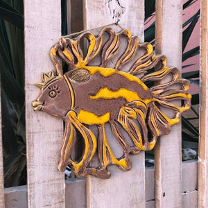 Big Ceramic Fish Wall Decor Fish Zodiac decor Fish Rustic home decor Clay Fish Gift Bathroom Decor Fish Coastal decor Animals fish decor