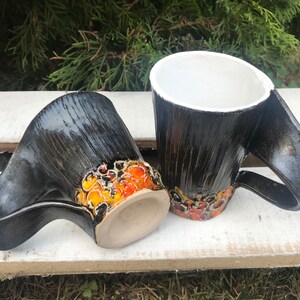 Keramiktasse, Teetasse, Handgemachte Keramik, Keramik und Keramik, Handgemachte Tasse, Kaffeetasse, Niedliche Kaffee oder Teebecher, Kaffeebecher handgefertigt Bild 8