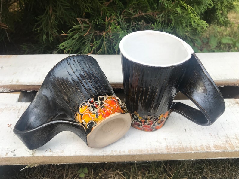 Keramiktasse, Teetasse, Handgemachte Keramik, Keramik und Keramik, Handgemachte Tasse, Kaffeetasse, Niedliche Kaffee oder Teebecher, Kaffeebecher handgefertigt Bild 8