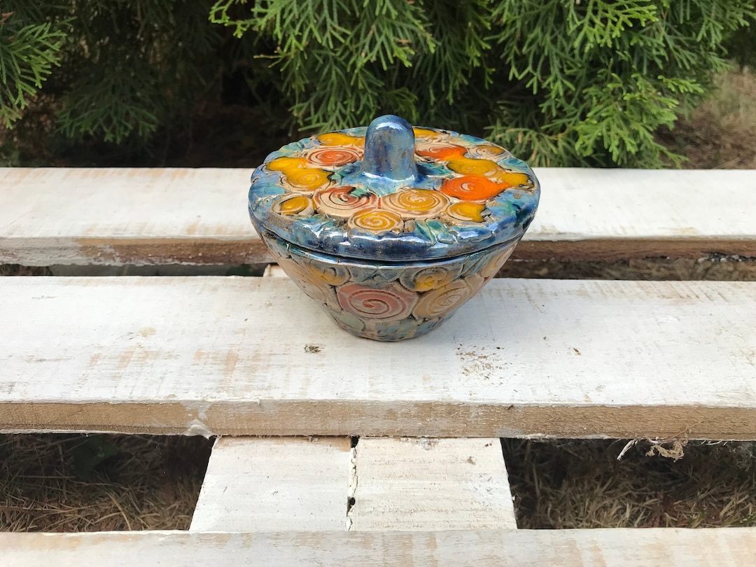 Handmade Ceramic Sugar Bowl sugar Jar Colorfullsugar Bowl Etsy