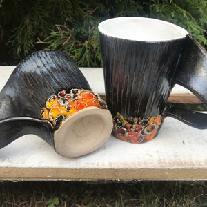 Keramiktasse, Teetasse, Handgemachte Keramik, Keramik und Keramik, Handgemachte Tasse, Kaffeetasse, Niedliche Kaffee oder Teebecher, Kaffeebecher handgefertigt Bild 1