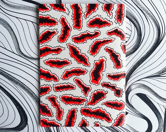 Taccuino A5, schermo stampato copertina, modello notebook, mano messa a Londra