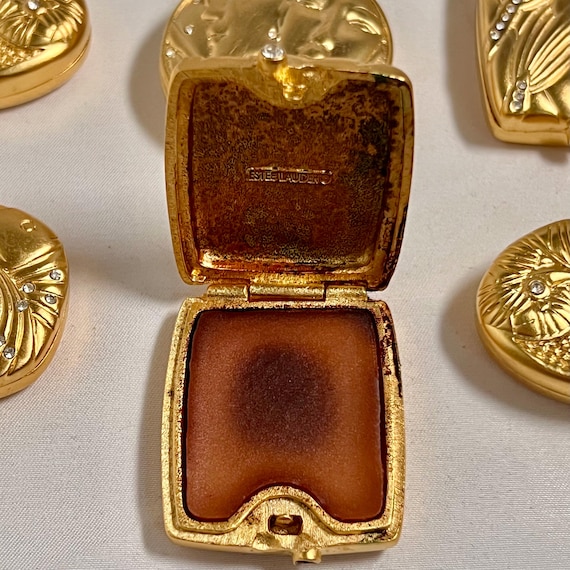 Vintage ESTEE LAUDER Solid Perfume Compact Set: 1… - image 4