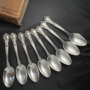 CHANTILLY by GORHAM SILVER Teaspoon Set of Eight (8), Sterling Silver, 5 7/8", Free Shipping