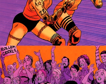 ROLLER GRRRLS print "The Crowd Goes Wild!"