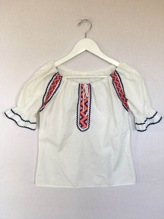 Hungarian hand embroidered blouse