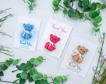 Handmade Teddy Bear Soy Candles with the scent on your choice with personalized gift cards. party favors for baby shower, baptism, birthday