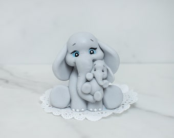Handmade elephant with little baby elephant soap with fruit slices fragrance oil in the clear gift box, budget gift